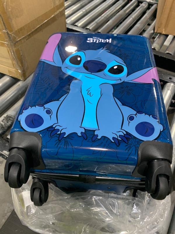 Photo 1 of Disney Stitch Suitcase Set or Individual, Hard Shell Suitcase with Wheels 28L, 50L or 91L, 4 Wheels (Navy Stitch Small)