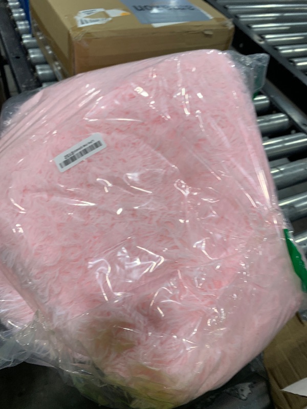 Photo 1 of OLANLY Pink Round Rugs for Bedroom - Machine Washable, 4 ft Circle Area Rugs for Living Room, Soft and Fluffy Shaggy Carpet for Teen Girls and Boys, Nursery Rooms, Dorms, Home Decor Aesthetic