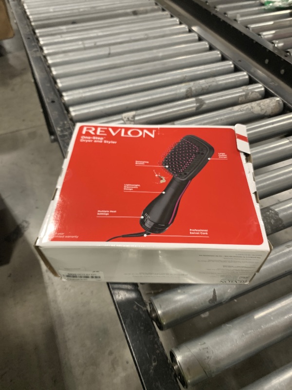 Photo 1 of REVLON One-Step Hair Dryer and Styler, All-in-One Detangling and Straightener Brush for Salon-Quality Smooth, Straight Hair, More Shine and Less Frizz, Black