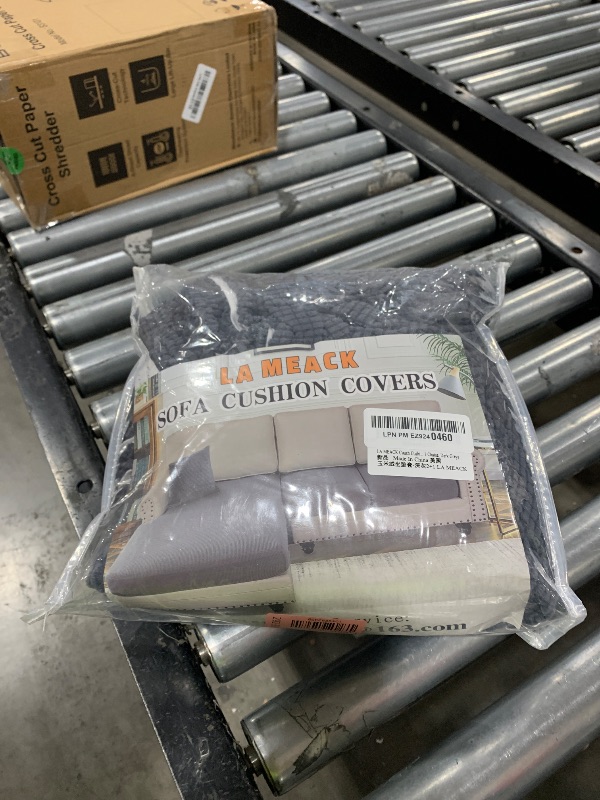 Photo 1 of LA MEACK Couch Cushion Covers for Sectional Sofa L Shape Washable Separate Seat Chaise Couch Cover Stretch Sofa Slipcovers with 2 Pcs Pillowcases(2 Seater + 1 Chaise, Dark Grey)