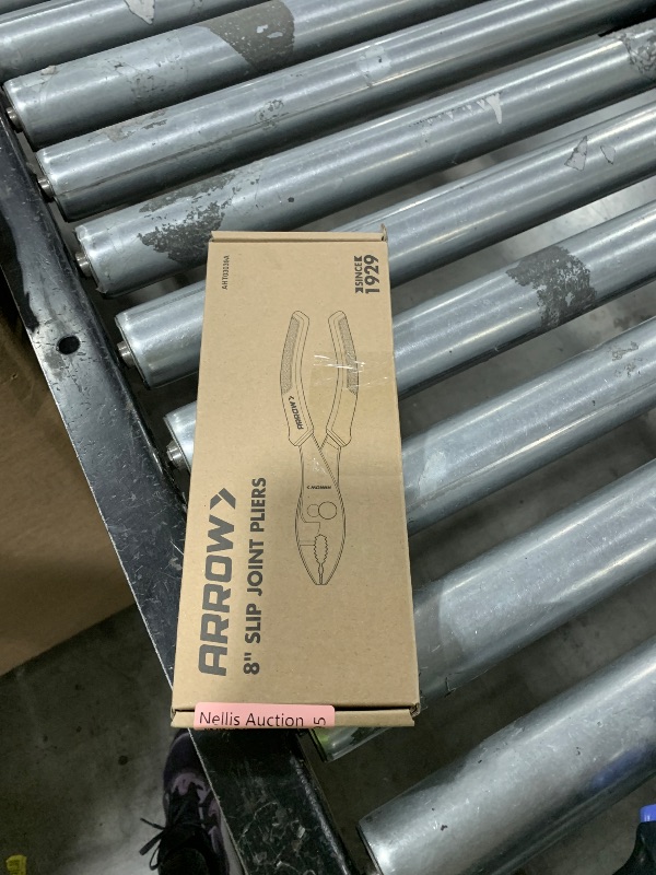 Photo 1 of ARROW Slip Joint Pliers, 8 Inch High Carbon Steel Pliers Tool with Rust Resistant Finish, Comfortable TPR Handle, 3-Zone Jaw for Gripping, Tightening, or Loosening Nuts and Bolts