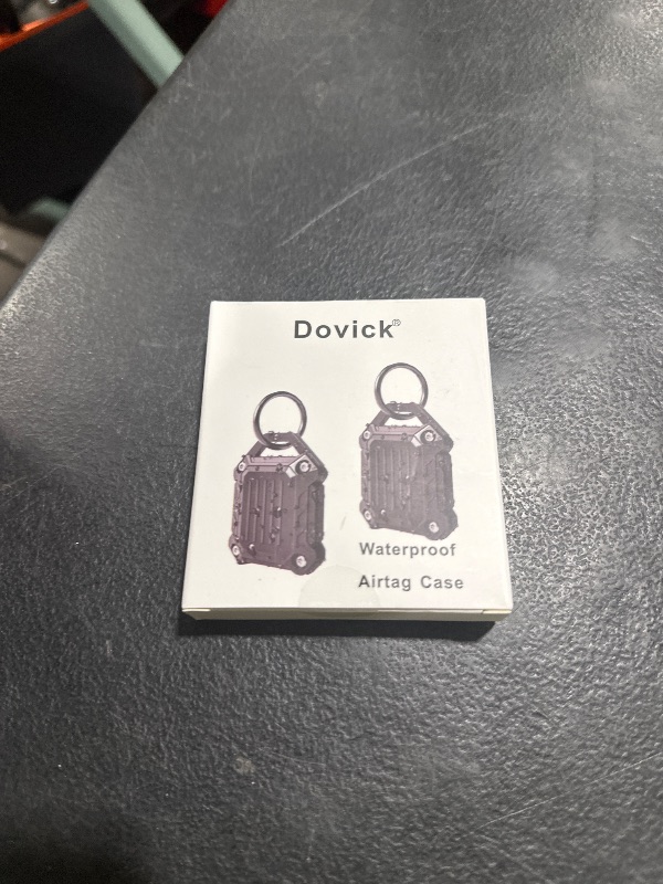 Photo 1 of Dovick- Waterproof Airtag Keychain Holder Case,Screw Full Cover Compatible with Apple Air Tag Tracker Key Ring (Black 2Pack)