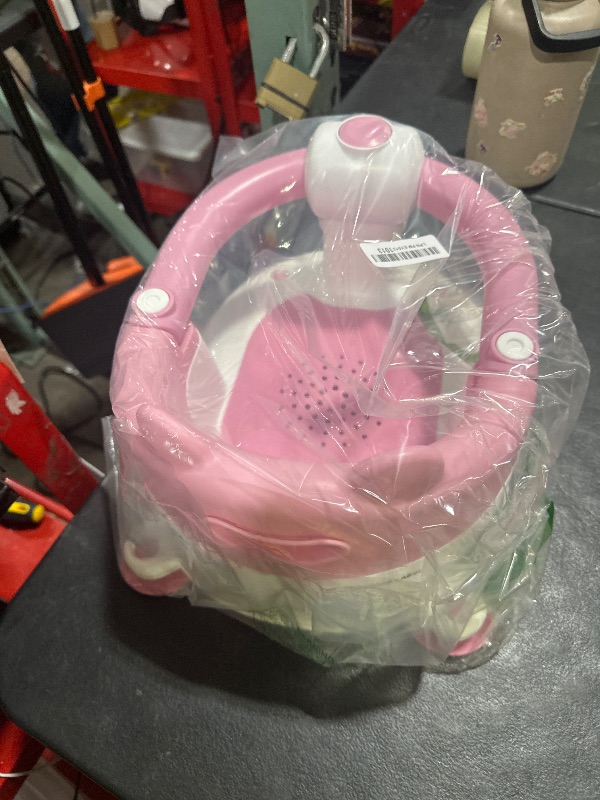 Photo 1 of Baby Bath Seat for Babies 6 Months & Up, Toddler Bath Seats for Babies Sitting Up, Non-Slip Infant Bath Tub Chair with 4 Suction Cups & Soft Cushion for Shower, Compact Toddler Bathtub Seat, Pink