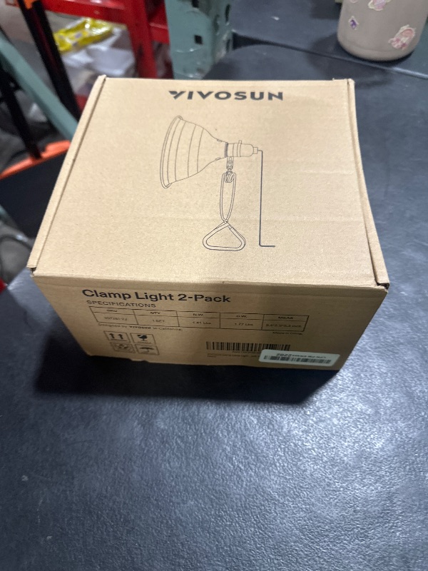 Photo 1 of VIVOSUN Clamp Lamp Light with Detachable 8.5 Inch Aluminum Reflector up to 150 Watt E26 Socket (No Bulb Included), 6 Feet Cord, UL Listed, Pack of 2