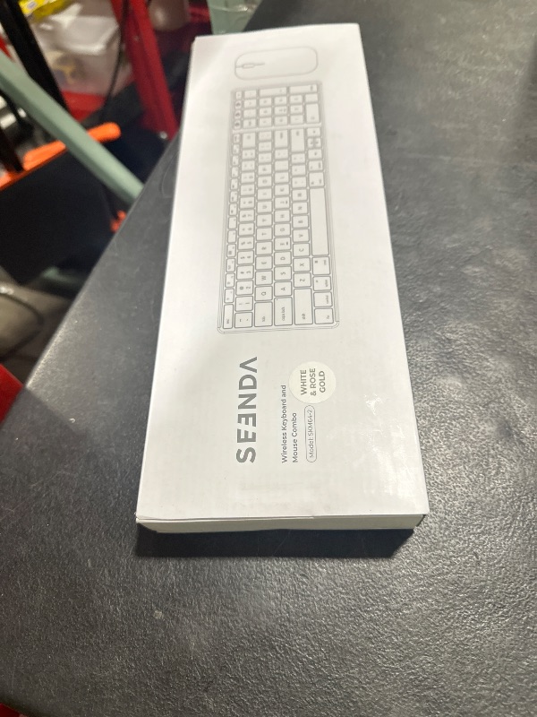 Photo 1 of seenda Bluetooth Keyboard and Mouse for Mac, SKM64-2 Multi-Device Rechargeable Slim Wireless Keyboard Mouse Stainless Steel Full Size, Compatible with MacBook Pro/Air, iPad, Mac - White Rose Gold