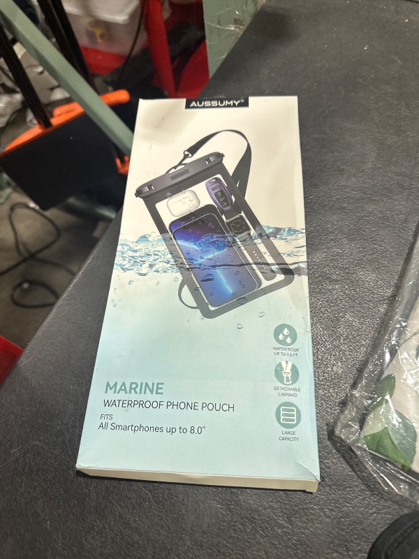Photo 1 of 4 Pack 10.5“ Large Waterproof Phone Pouch - Underwater Clear Cell Holder - Universal Water Proof Dry Bag with Neck Lanyard for iPhone 16 Pro Max Samsung Galaxy with Heavy Case for Beach Swimming Pool