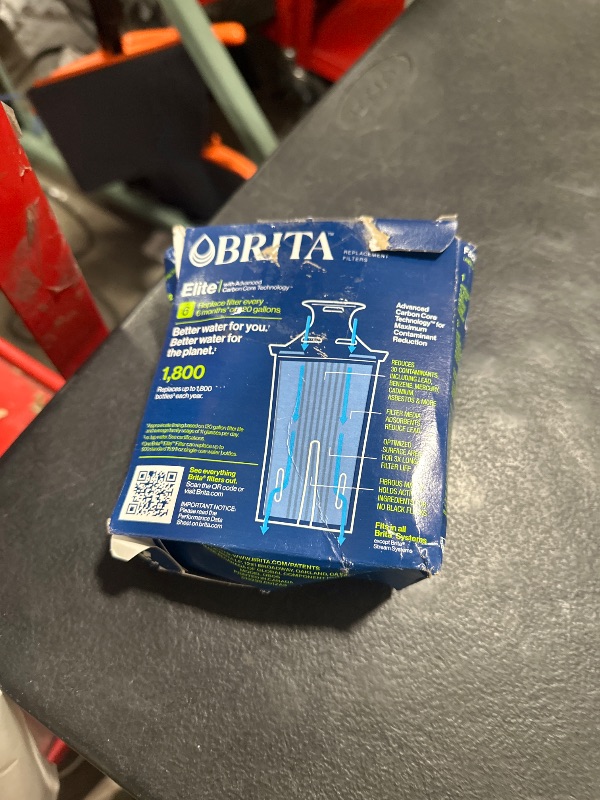 Photo 1 of Brita Elite Water Filter Replacements for Pitchers and Dispensers, BPA-Free, NSF Certified to Reduce 99% of Lead, Lasts Six Months or 120 Gallons, Includes 2 Pitcher Replacement Filters