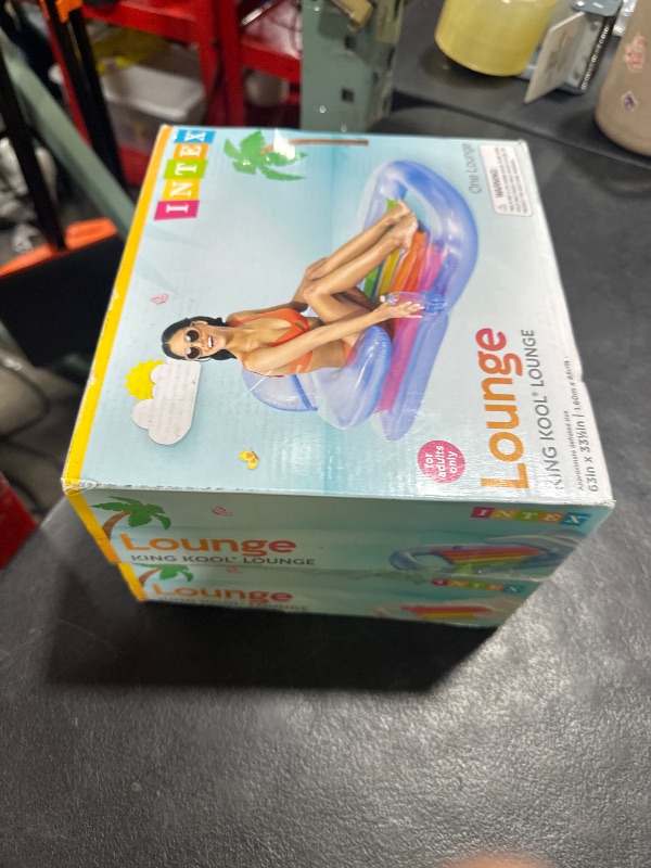 Photo 1 of Intex King Kool Lounge Inflatable Swimming Pool Lounger with Headrest (Pair)