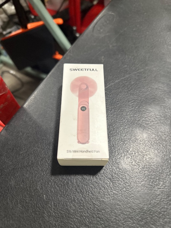 Photo 1 of SWEETFULL Portable Handheld Mini Fan with LED Display, 3-in-1 Personal Foldable USB Rechargeable Hand Held Fan & Flashlight for Travel, Lash Eyelash, Cute Small Pocket for Women, Girls