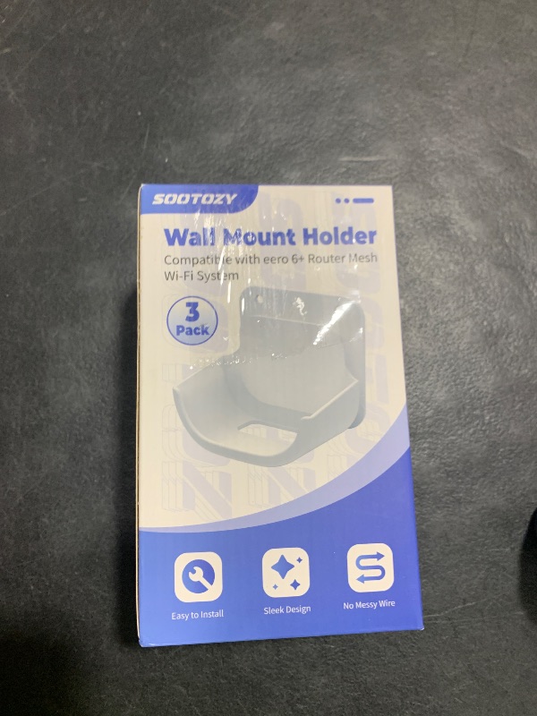 Photo 1 of 3Pack Wall Mount Holder for eero 6 Plus 6+ and eero 6 Router Mesh Wi-Fi System,Wall Mount Stand Bracket for eero 6 Plus and eero 6 tri-Band Mesh,Wall Bracket for eero 6+ Extender Router Wire Organizer