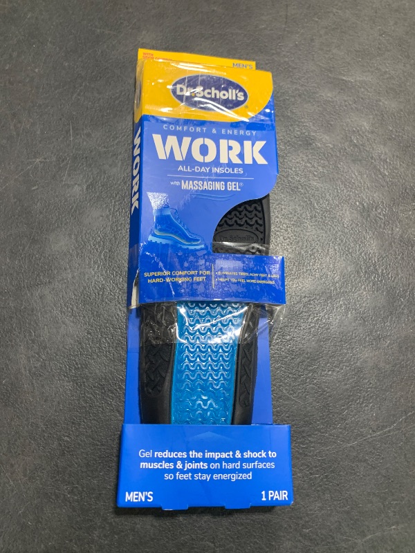 Photo 1 of Dr. Scholl's Work All-Day Superior Comfort Insoles (with) Massaging Gel, Men, 1 Pair, Trim to Fit