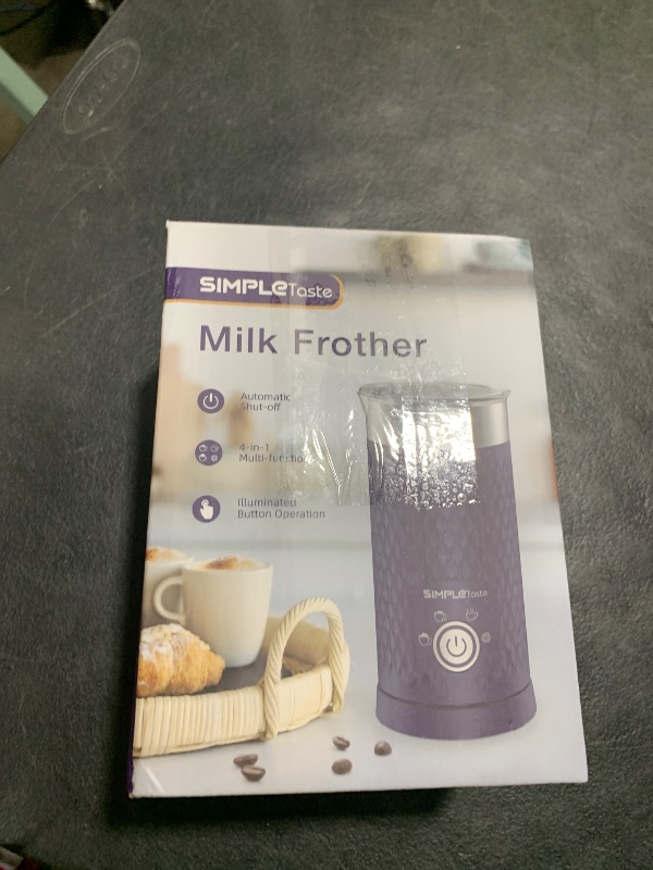 Photo 1 of SIMPLETASTE Milk Frother, 4-in-1 Electric Milk Steamer, Automatic Warm and Cold Foam Maker and Milk Warmer for Latte, Cappuccinos, Macchiato