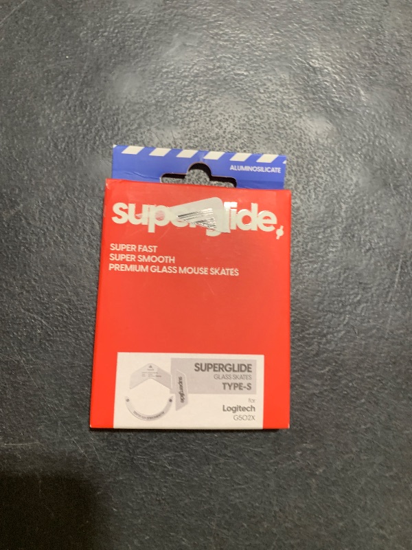 Photo 1 of Superglide Glass Mouse Skates - Super Smooth Glide, Polished Round Edge, Super Fast Gaming Mouse Feet with Durable Sole for Logitech G502 X (Type-S, White)