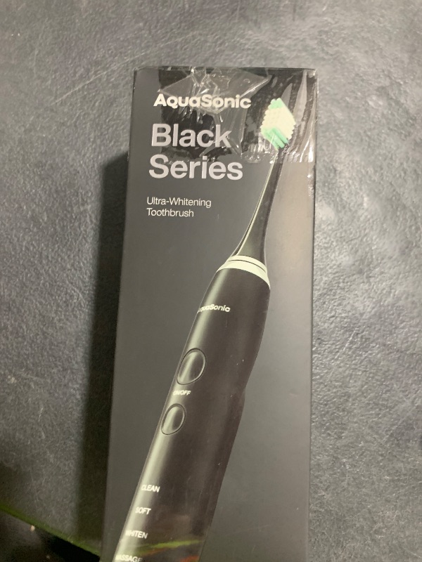 Photo 1 of Aquasonic Black Series Ultra Whitening Toothbrush – ADA Accepted Electric Toothbrush- 8 Brush Heads & Travel Case – 40,000 VPM Electric Motor & Wireless Charging - 4 Modes w Smart Timer