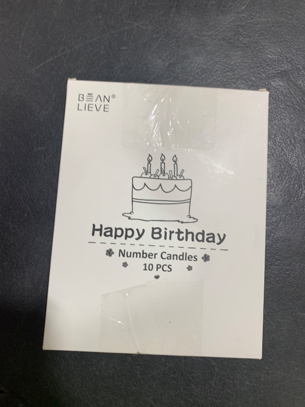 Photo 1 of Beanlieve 10-Pieces Numeral Birthday Candles - Cake Numeric Candles Number 0 1 2 3 4 5 6 7 8 9,Used for Cake Decoration on Birthday Parties and Wedding Anniversary Celebrations(Champagne Gold)