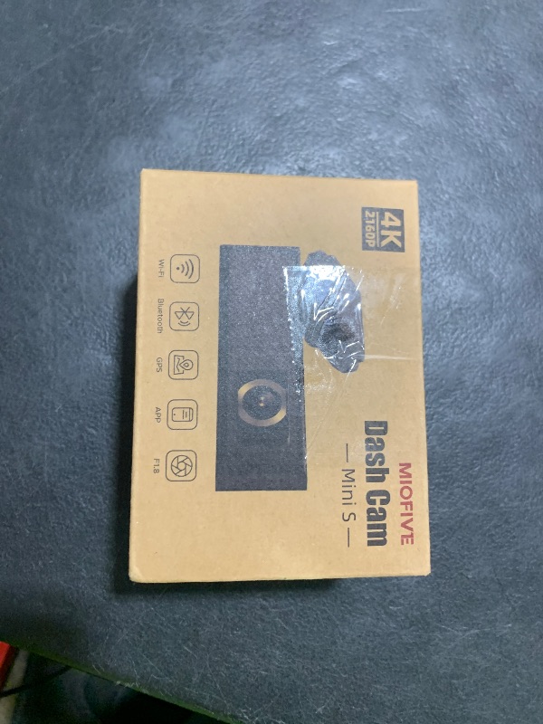 Photo 1 of Miofive Smart Dash Cam, 2160P UHD Dash Camera for Cars, Mini S Car Camera with Wi-Fi, GPS, WDR, Night Vision, G-Sensor, App, Loop Recording, Parking Monitor, Time-Lapse