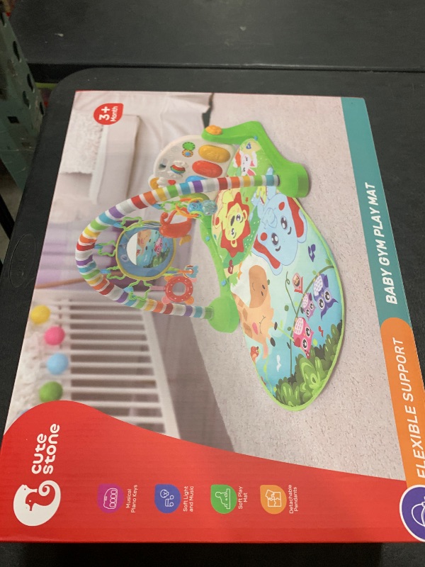 Photo 1 of CUTE STONE Baby Gym Play Mat, Play Piano Gym with Tummy Time Activity Mat, Musical Activity Center for Infants Toddlers