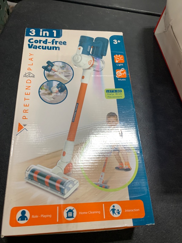 Photo 1 of Toy Vacuum for Toddlers 3+, Kids Cleaning Toy Set, 3-in-1 Kids Vacuum Toy That Really Works, Cordless Playing Vacuum Pretend Play Home Cleaning Toys, Housekeeping Keeping for Boys Girls