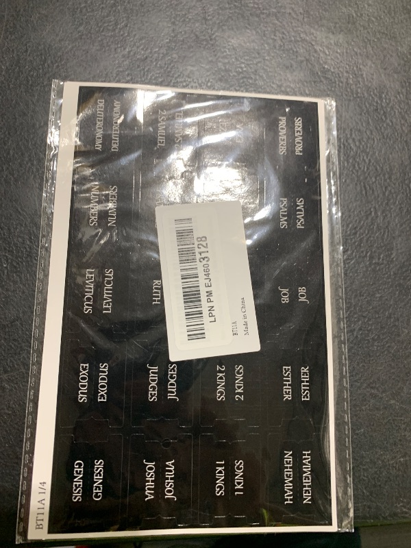 Photo 1 of Thinkor Reposition Laminated Bible Tabs, Large Print Stickers, Easy to Read and Apply Bible Tabs for Women and Man (Luxury Black)