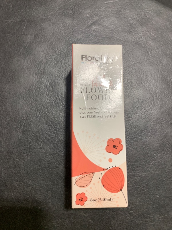 Photo 1 of FloraLife Fresh-Cut Flower Food - Liquid Multi-Nutrient & Hydration Solution - 8oz