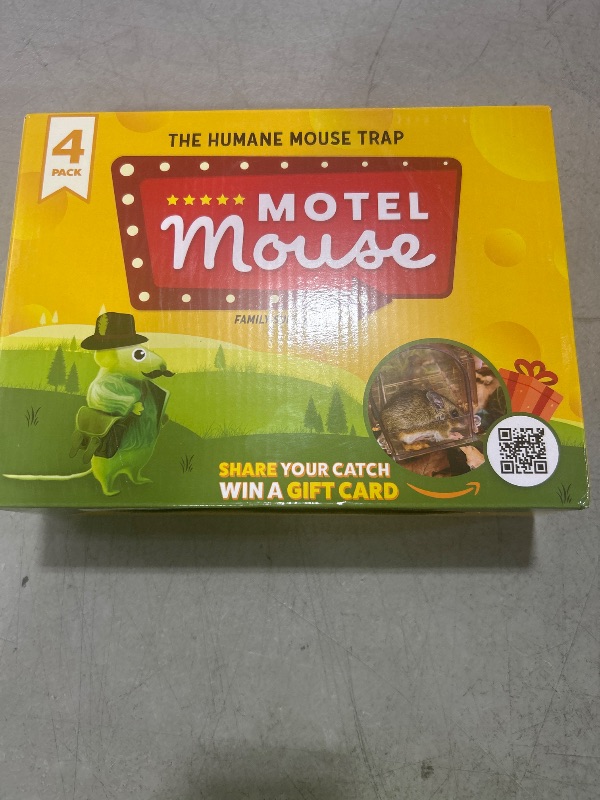 Photo 1 of Motel Mouse Humane Mouse Traps No Kill Live Catch and Release 4 Pack - Reusable, Easy to Use & Clean, No Touch Release, Sensitive Includes Cleaning Brush, Instruction Manual & Video - Mousetrap Indoor