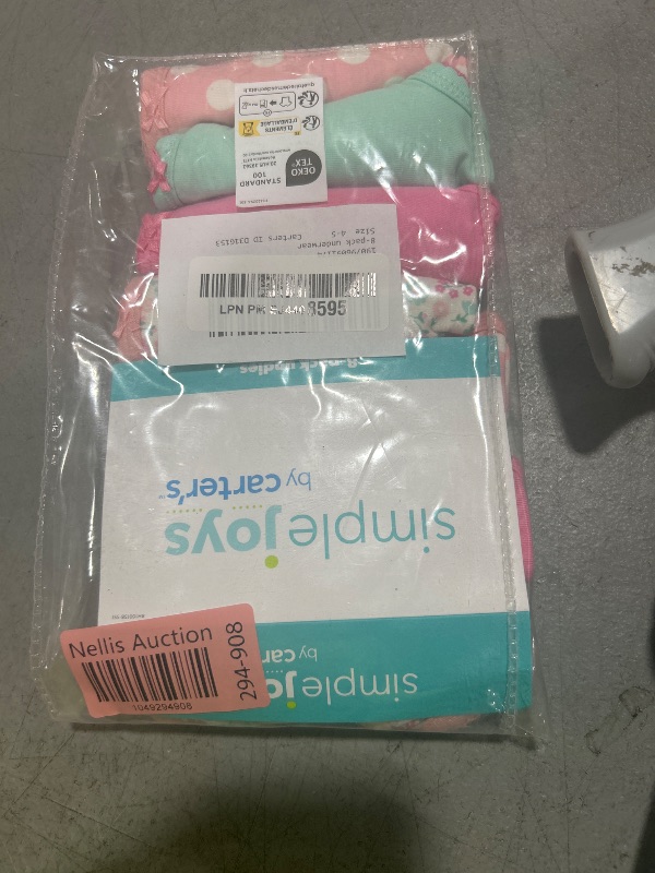 Photo 1 of Simple Joys by Carter's Girls' 8-Pack Underwear, Multicolor/Dots/Floral, 4-5
