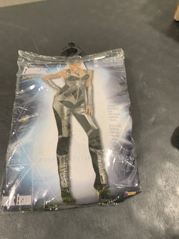 Photo 1 of Forum Novelties Women's Futuristic Costume Jumpsuit, Silver/Black, X-Small/Small
