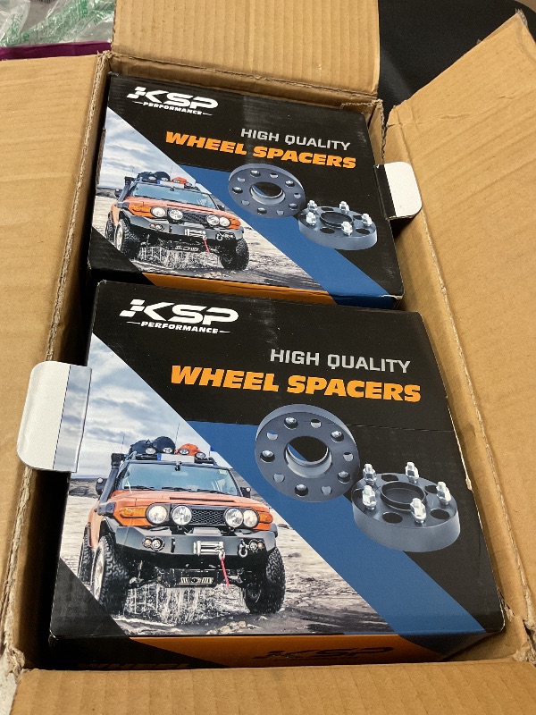 Photo 1 of SEE PICTURES……..KSP 6X5.5 Wheel Spacers Fit for Tacoma 4runner, 1.5 inches Forged Hub Centric Adapters Kits with Extended Open Lug Nuts fit 6 Lug Wheels Without Locking hub, Package of 4 (Black 6061 T6 Aluminum)