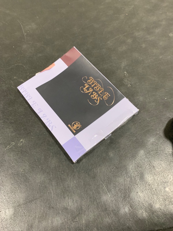 Photo 1 of UPAFEXXI-Laminated Bible Tabs (Gold Foil Embossed Lettering), Bible Tabs for Women and Men, Reposition Large Print Stickers, Easy to Read and Apply, 80 Chapters Labels for Easy Navigation(Purple)