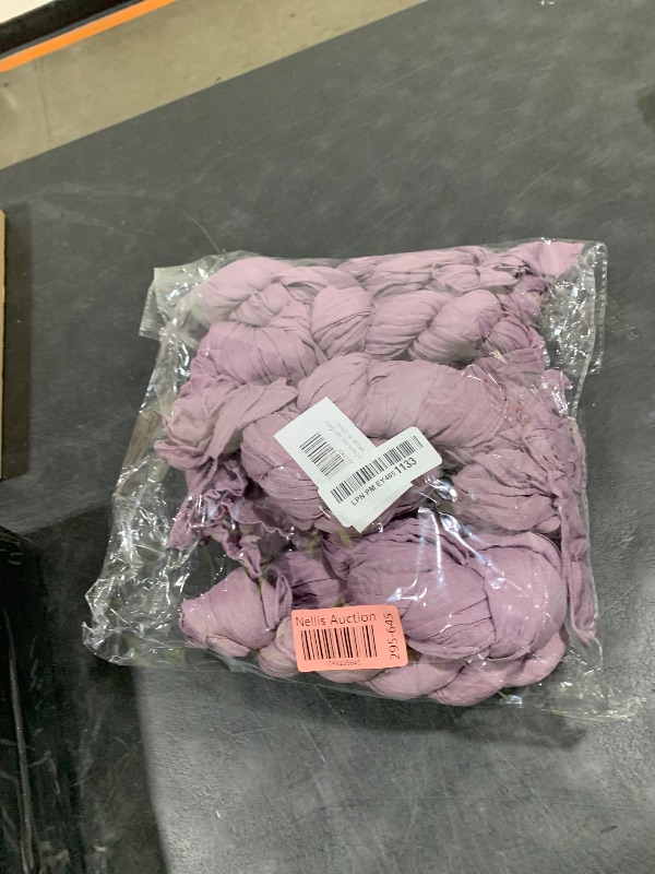 Photo 1 of DeZerlor Purple Cheesecloth Table Runner 6 Pack Summer Sheer Purple Cheese Cloth Table Runners Boho Gauze 120 Inches Grape Summer Table Decorations for Wedding Bridal Baby Shower Birthday Garden Party
