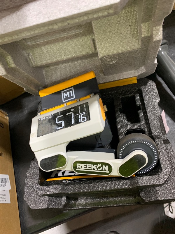 Photo 1 of REEKON M1 Caliber Measuring Tool for Miter Saws – Eliminates Need to Measure & Mark Materials, Reduces Cut Time and Increases Safety, Measures Flat & Round Materials
