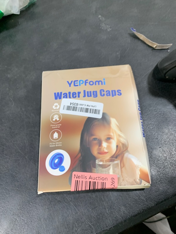 Photo 1 of (2 PACK) YEPfomi Reusable 5 Gallon Water Jug Caps, Food Grade Silicone Material 2/3/5 Gallon Water Bottle Caps Jug Lid for Water Dispenser Water Pump (2)