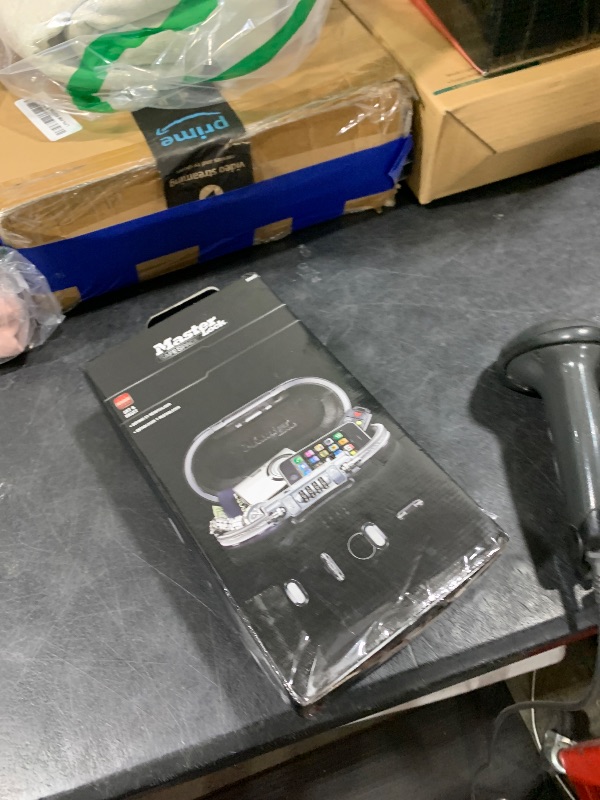 Photo 1 of Master Lock Portable Small Lock Box, Set Your Own Combination Lock Portable Safe, Personal Travel Safe, 5900D, Gunmetal Grey