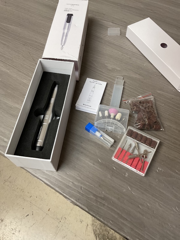 Photo 1 of Electric Nail Drill Cordless, TOUCHBeauty Electric Nail File Machine Professional 12 in 1 for Acrylic Gel Nails, Manicure Pedicure Kit for Polishing Rechargeable (Silver)
