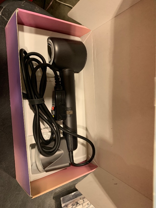 Photo 1 of Ionic Hair Dryer - Mera M3, Professional Frizz-Fighting Blow Dryer, 5-Minute Fast Drying, Quiet Lightweight Travel Hairdryer with Snap-On Concentrator for Women, Pearl Grey