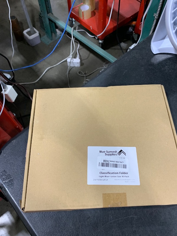 Photo 1 of 10 Blue Classification Folders - 1 Divider - 2 Inch Tyvek Expansions - Durable 2 Prongs, for Medical Files, Law Client Files, Pressboard Classification Folders 1 Dividers Letter Size, Blue, 10 Pack