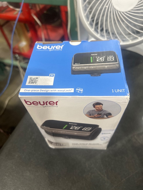 Photo 1 of Beurer BM81 easyLock Automatic Upper Arm Blood Pressure Monitor, Fully Electronic Smart Cuff Without Cables, Gentle Striction Plus Fast Measurement, Bluetooth, 240 Memory Sets