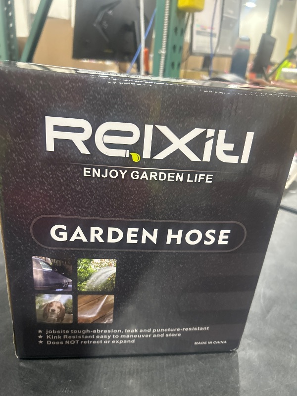 Photo 1 of Relxitl Garden Hose, Flexible Water Hose, Ultra Lightweight Non-Expanding hose with 10 Function Sprayer, Leak proof, Pressure Resistant for Yard, Outdoor (Black, 50FT)