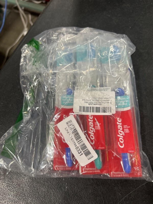 Photo 1 of Colgate Slim Soft Ultra Compact Toothbrush, Extra Soft (Colors Vary) - Pack of 6