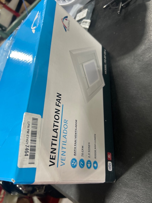 Photo 1 of Tech Drive Very-Quiet 70 CFM, 2.0 Sone Bathroom Ventilation and Exhaust Fan With LED light 4000K 600LM(70CFM),Ceiling Mounted Fan,Easy to Install