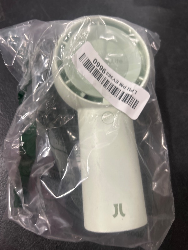 Photo 1 of JISULIFE Portable Handheld Turbo Fan [16H Max Cooling Time], 4000mAh USB Rechargeable Personal Battery Operated Lash Small Pocket Fan with 5 Speeds for Travel/Outdoor/Vacation/Concerts - Green