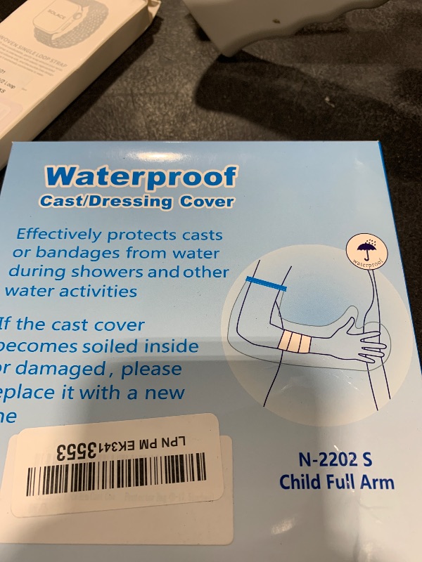 Photo 1 of VALLEYWIND Kids Arm Cast Cover for Shower Bath Teens Waterproof and Watertight Cast Bandage Protector Bag for Broken Surgery Wound Arm, Hands, Wrists,Protector Bag (S-17.5inches)