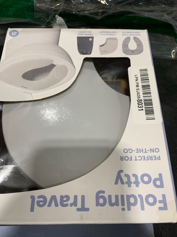 Photo 1 of Jool Baby Folding Travel Potty Training Seat for Toddlers, Fits Round & Oval Toilets, Non-Slip Suction Cups, Includes Free Travel Bag (Gray)
