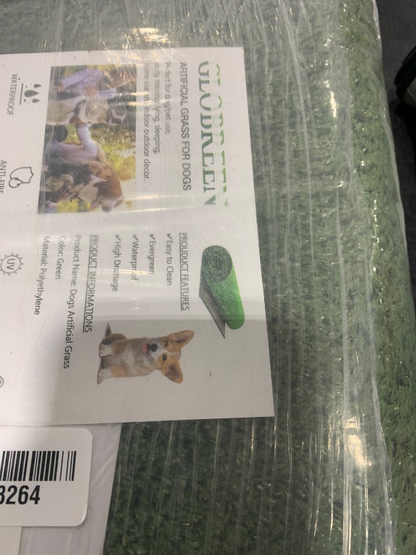 Photo 1 of GLOBREEN Large Dog Grass Pee Pad, 2FTx8FT Artificial Grass Puppy Potty Training, Indoor Outdoor Pets Turf Balcony Patio Yard
