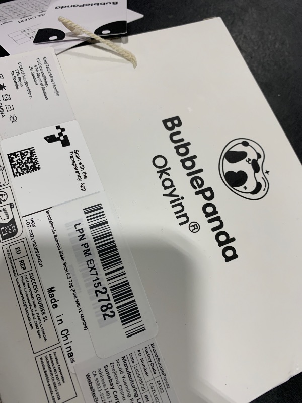 Photo 1 of BubblePanda Rayon Made from Bamboo Sleep Sack 6-12 Months 0.5 Tog Soft Lightweight Toddler Sleep Sack for Babies 2-Way Zipper Wearable Blanket Baby 6 Months
