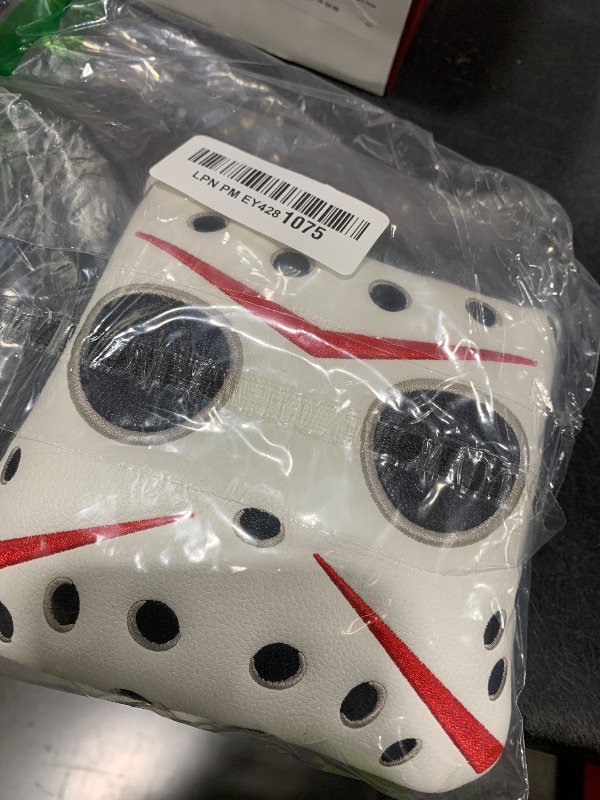 Photo 1 of mytag Golf Club Head Covers Mallet Putter Cover Hockey Goalie Mask Strong Magnetic Headcovers for Taylormade Spider Bettinardi Putters