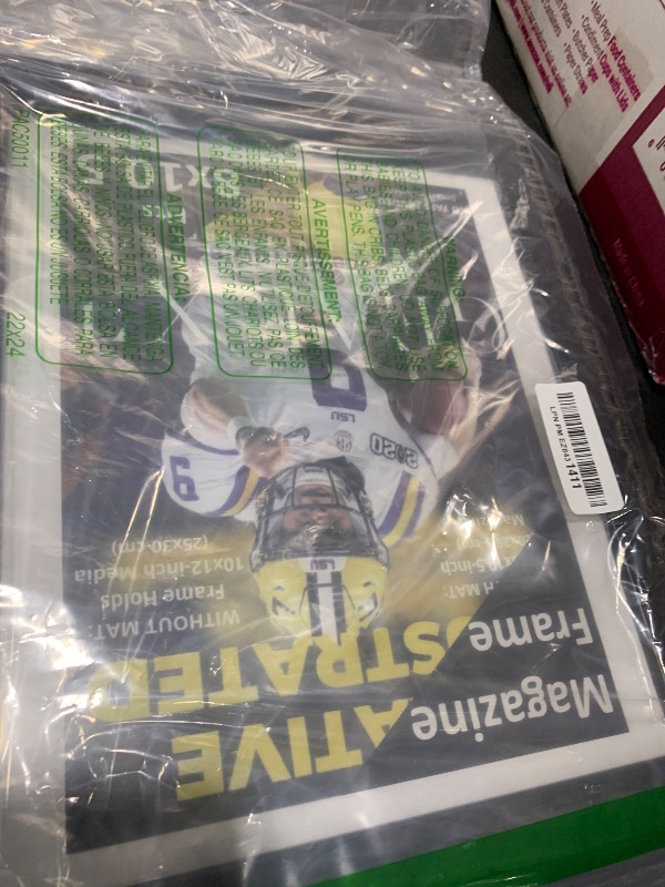 Photo 1 of Creative Picture Frames 8" x 10.5" Sports Illustrated Magazine Display Frame, Suitable for 1994-Current Collector's Edition Sports Magazines with Wall Mount & Easel, White Mat, 1 Count