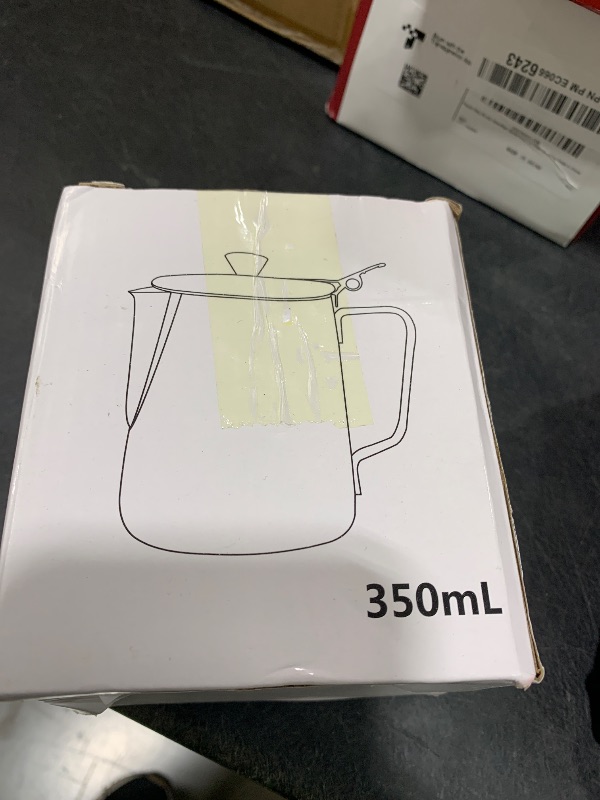 Photo 1 of Stainless Steel Milk Pitcher With Lid,Coffee Frother Cup,Espresso Frothing Milk Pitcher with lids for Making Espresso Cappuccino Latte Hot Chocolate for Office Kitchen(350ml)