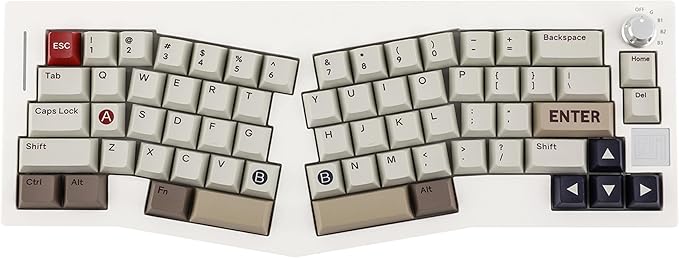 Photo 1 of CIDOO ABM066 Alice Keyboard Hot Swappable Mechanical Keyboard RGB Wireless Custom Gaming Keyboard with Cardamom Switch VIA Programmable Volume Knob for Win/Mac/iOS(PBT MOA Profile Panada Keycaps)