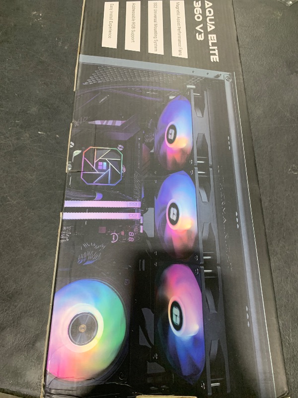 Photo 1 of Thermalright Aqua Elite 360 V3 AIO CPU Cooler, 360 Liquid Cooling, ARGB PWM Fans, Intel LGA1150-1200/2011/1700, AMD AM4/AM5